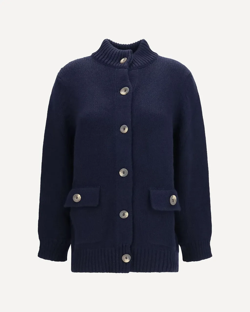 Ella High Neck Buttoned Cardigan