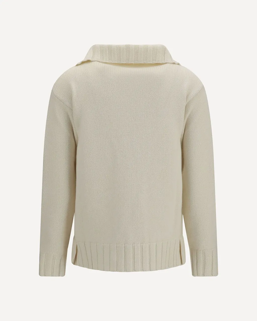 Ella Ribbed Button-Neck Knitted Sweater