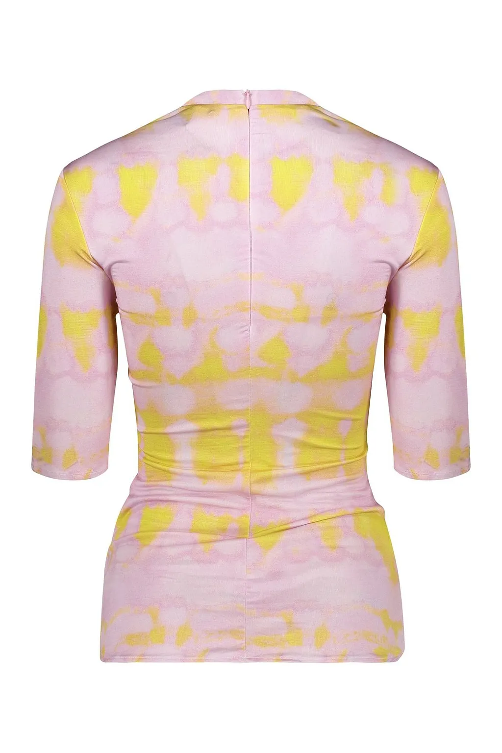 Ellery Abstract Print High Neck Top