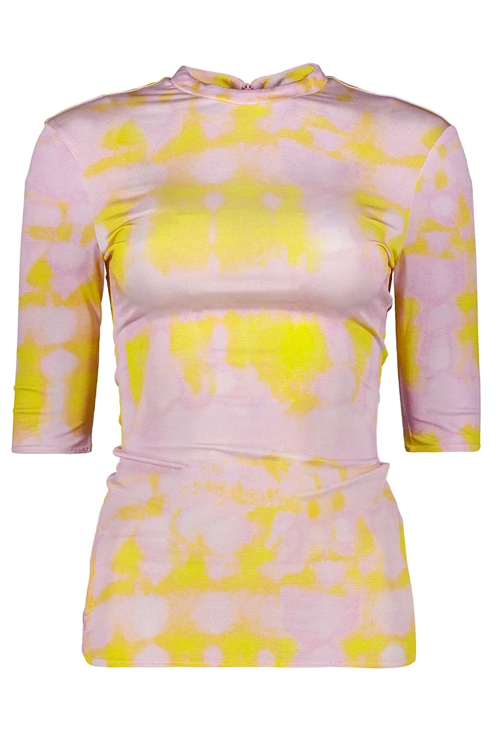 Ellery Abstract Print High Neck Top