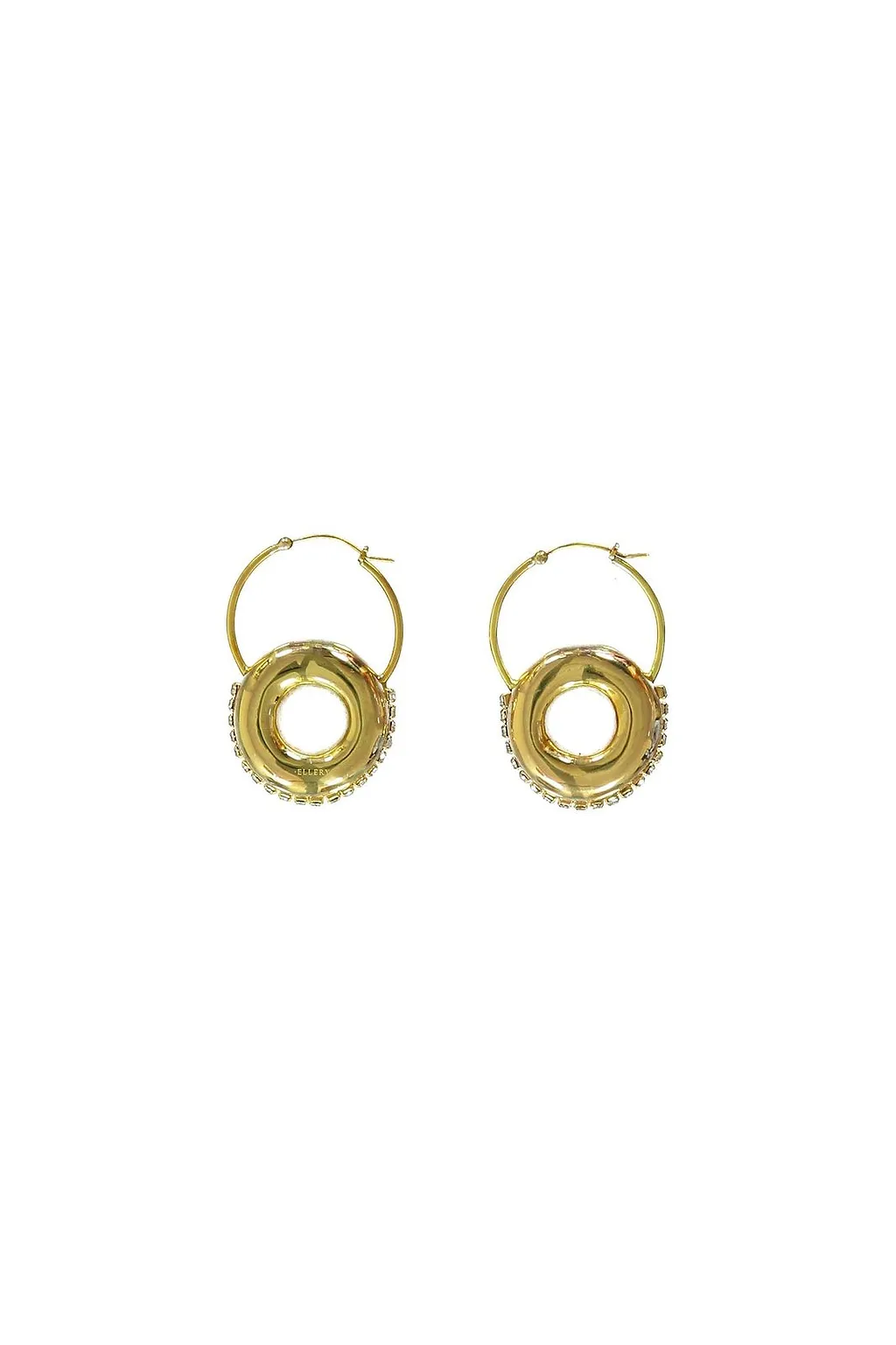 Ellery Crystal Hoop Pendant Earrings