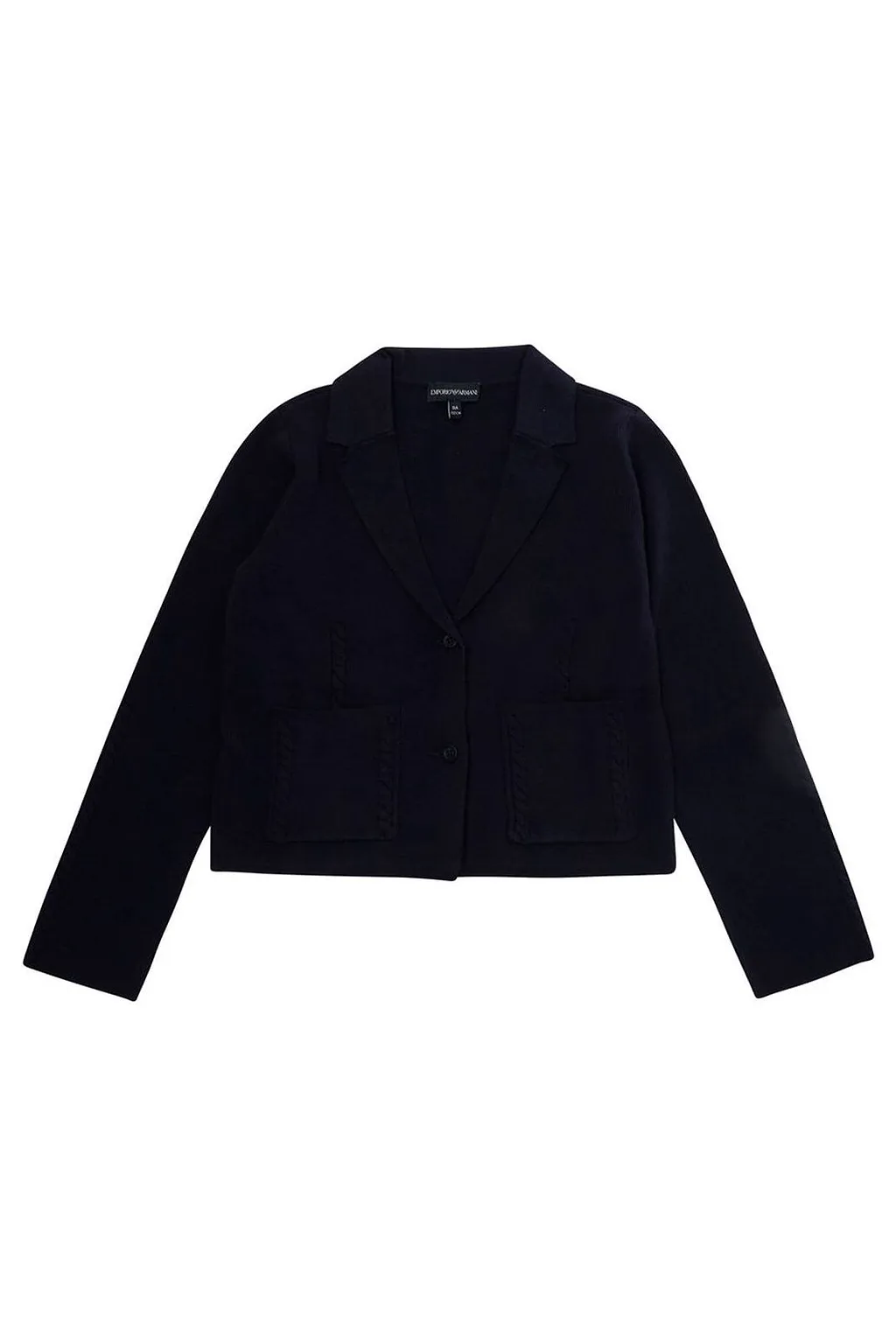 Emporio Armani Kids Single-Breasted Knit Blazer