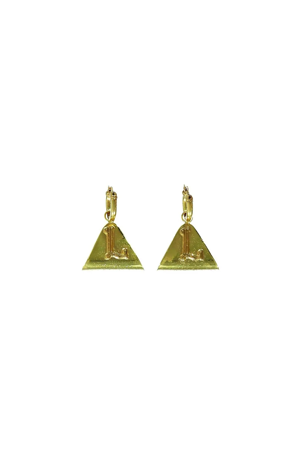 Ellery Logo Triangle Drop Earrings