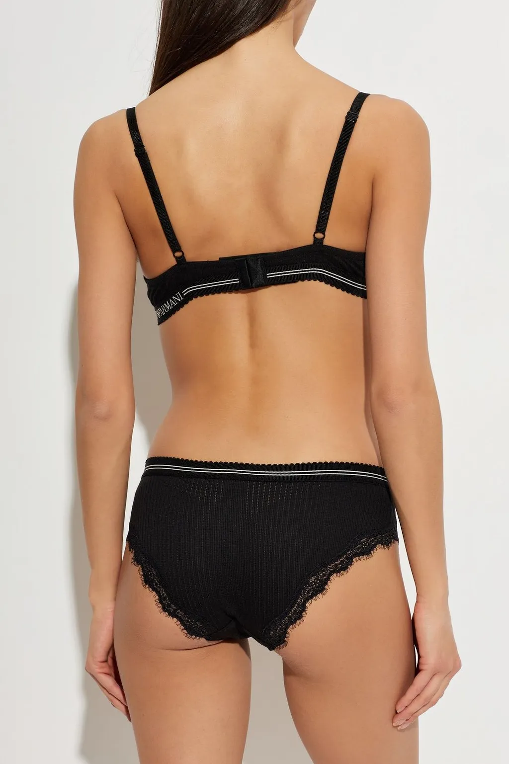 Emporio Armani Lace Trim Underwired Bra