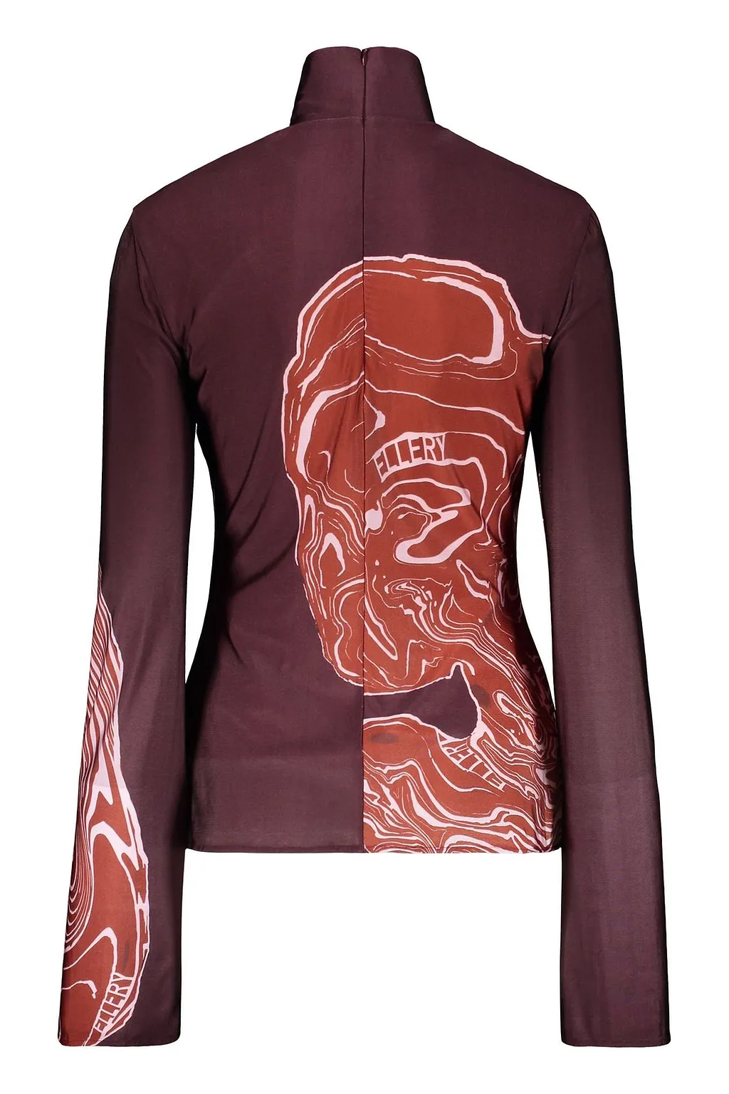 Ellery Printed High Neck Top
