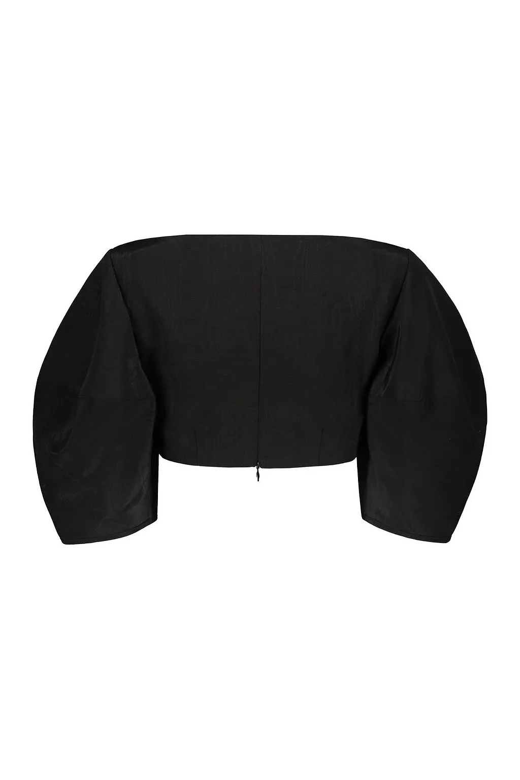 Ellery Puff-Sleeve Crop Top