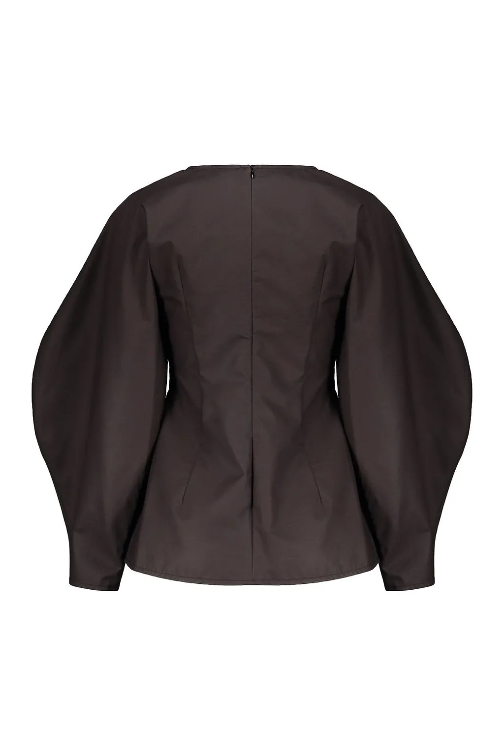 Ellery Puff-Sleeve Fitted Top