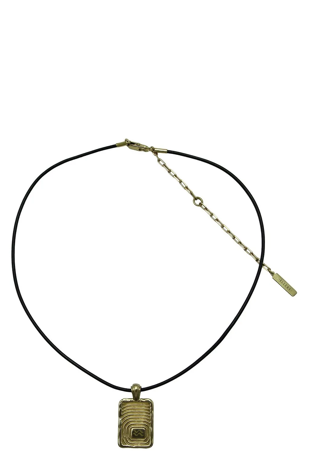 Rectangular Aquarius Pendant Necklace