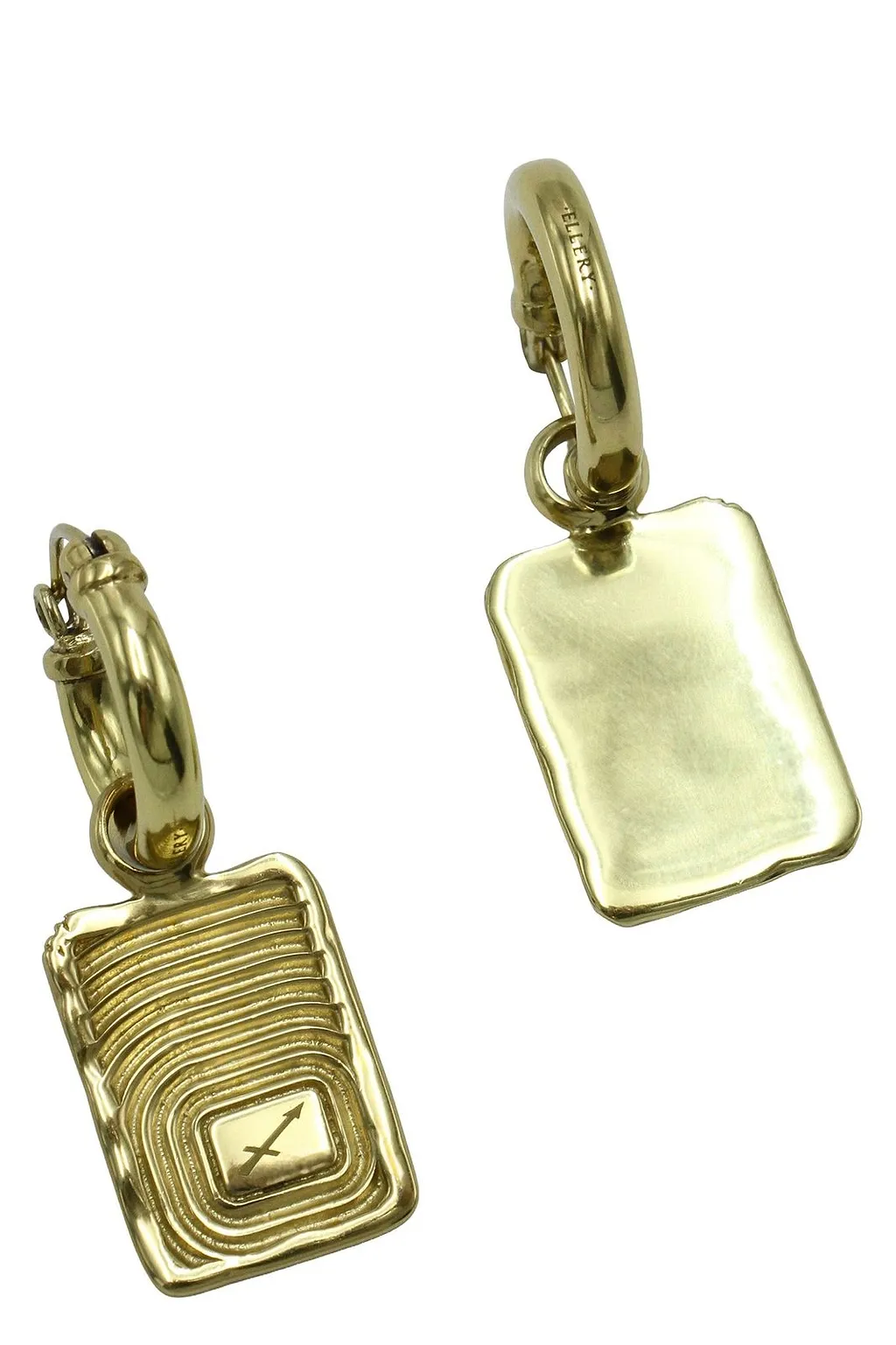 Sagittarius Pendant Hoop Earrings