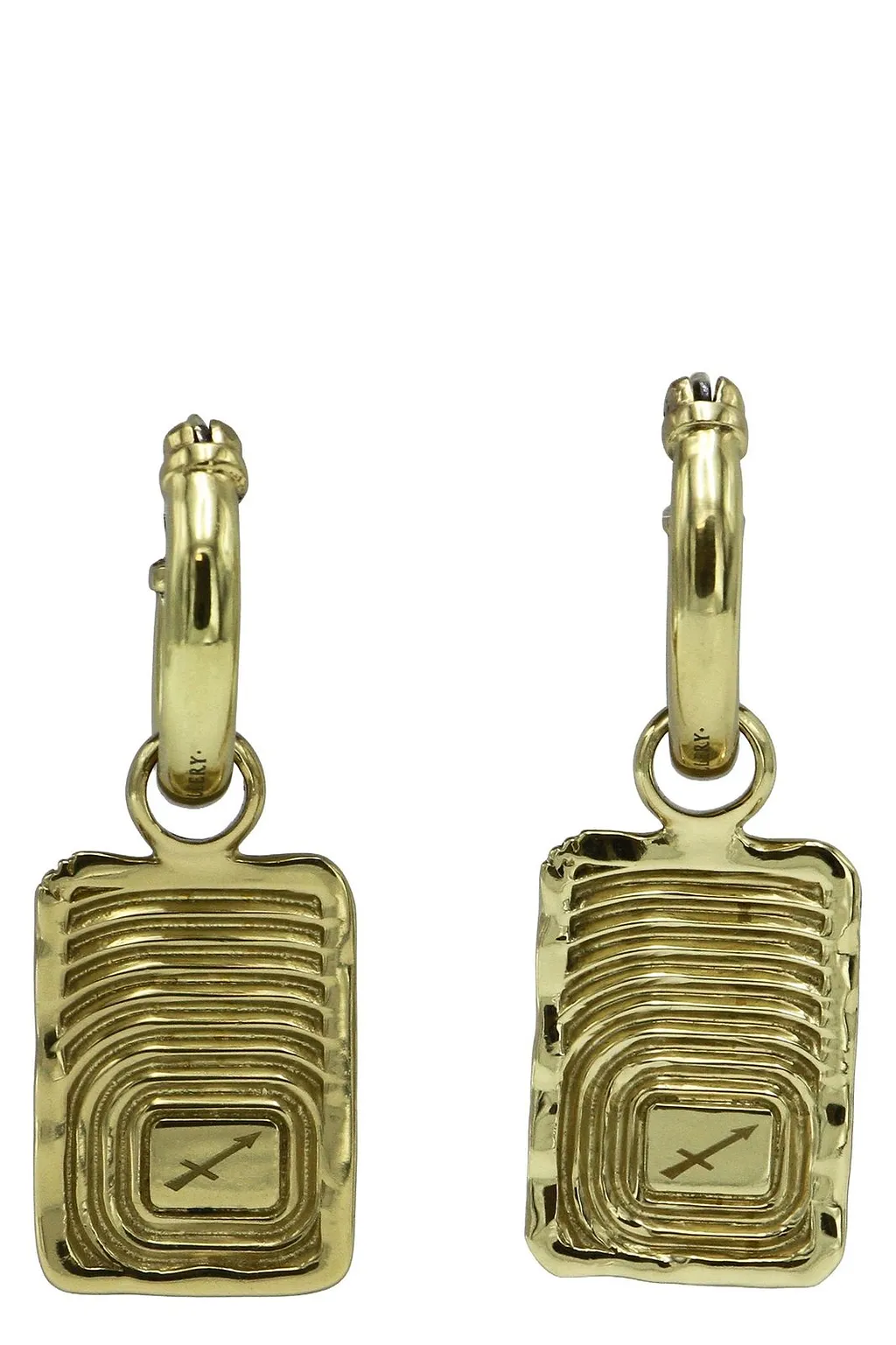 Sagittarius Pendant Hoop Earrings