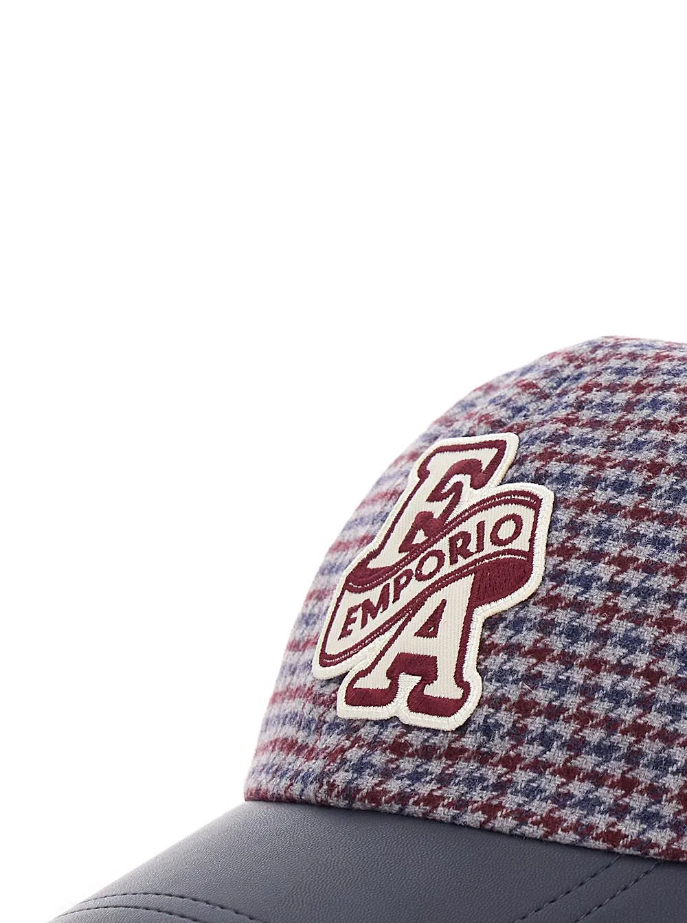 Emporio Armani Kids Houndstooth Baseball Hat