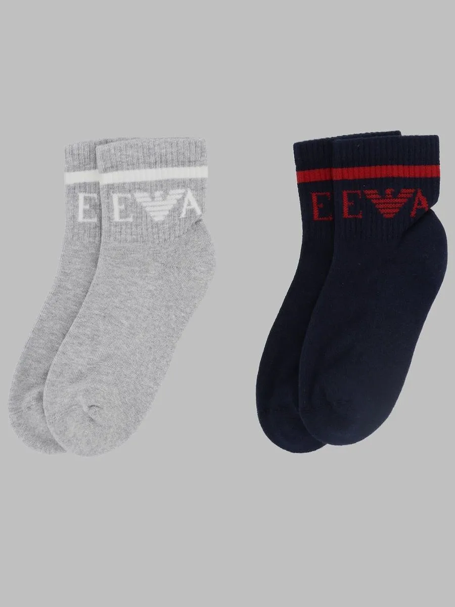 Emporio Armani Kids Logo Ankle Socks