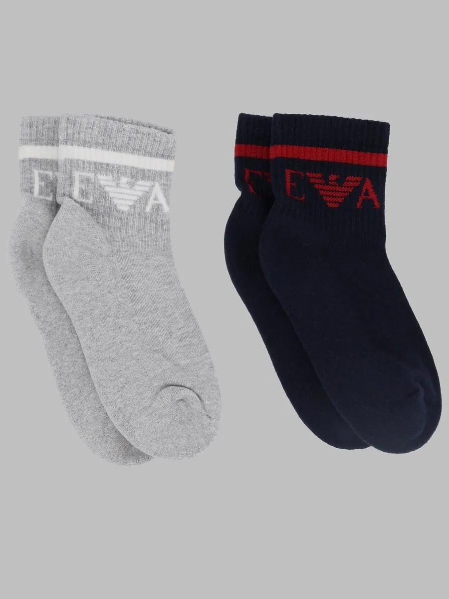 Emporio Armani Kids Logo Ankle Socks
