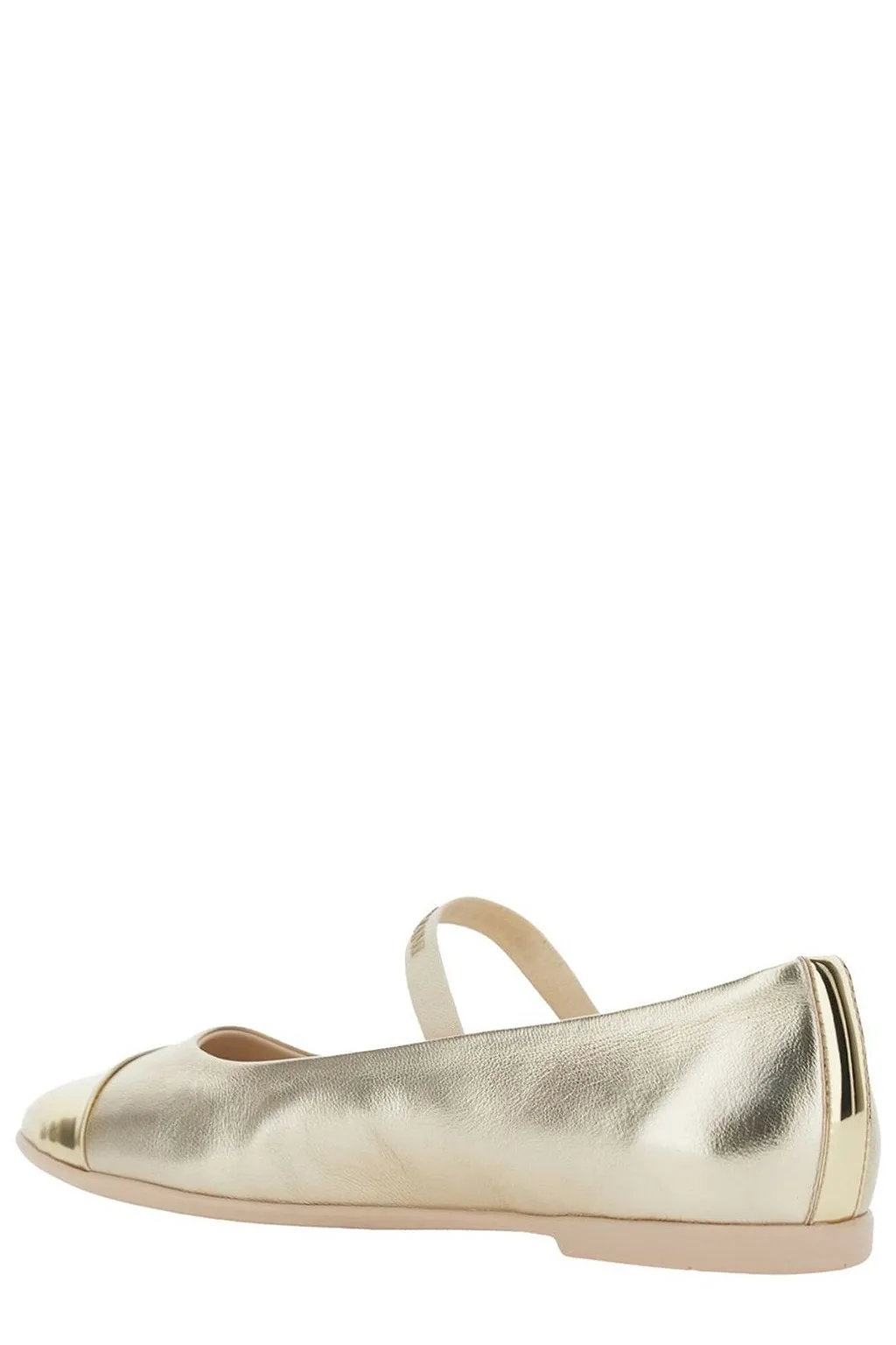Emporio Armani Kids Laminated Strap Ballerinas