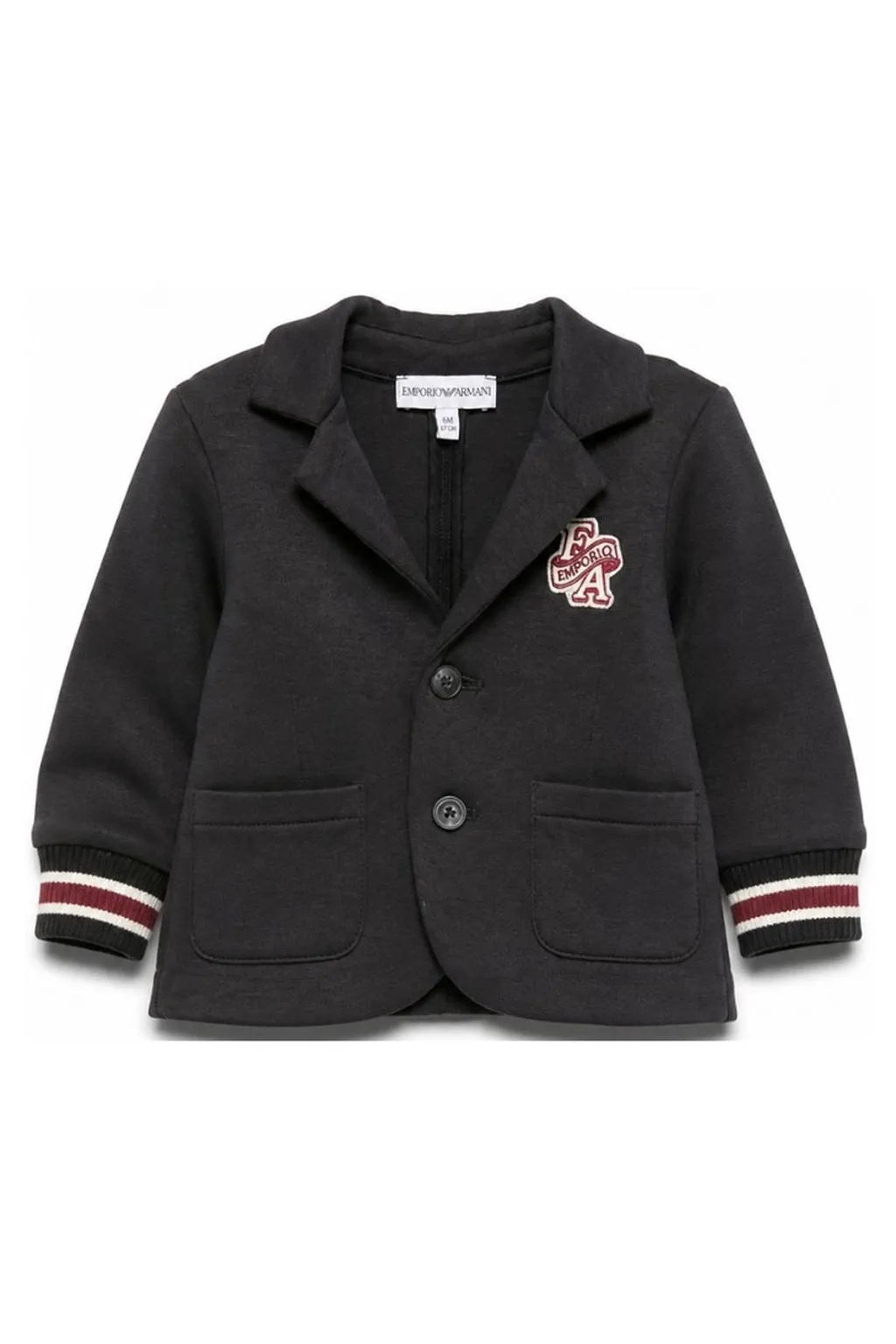 Emporio Armani Kids Logo Embroidered Button-Up Jacket
