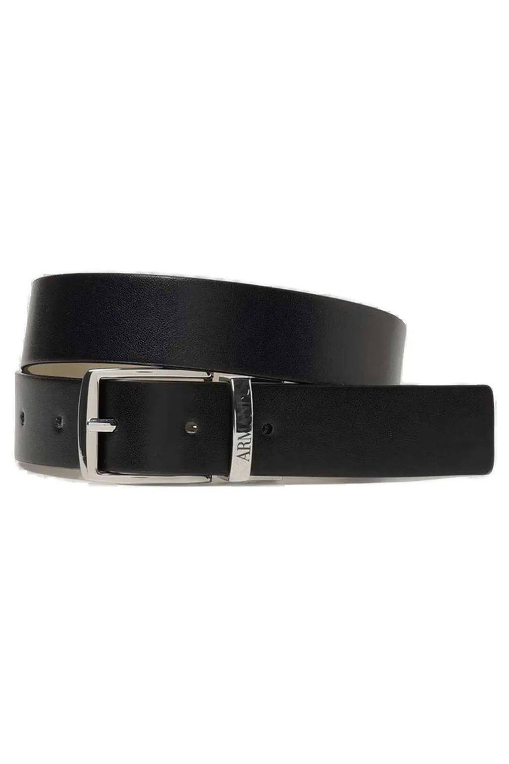 Emporio Armani Kids Logo Engraved Reversible Buckled Belt