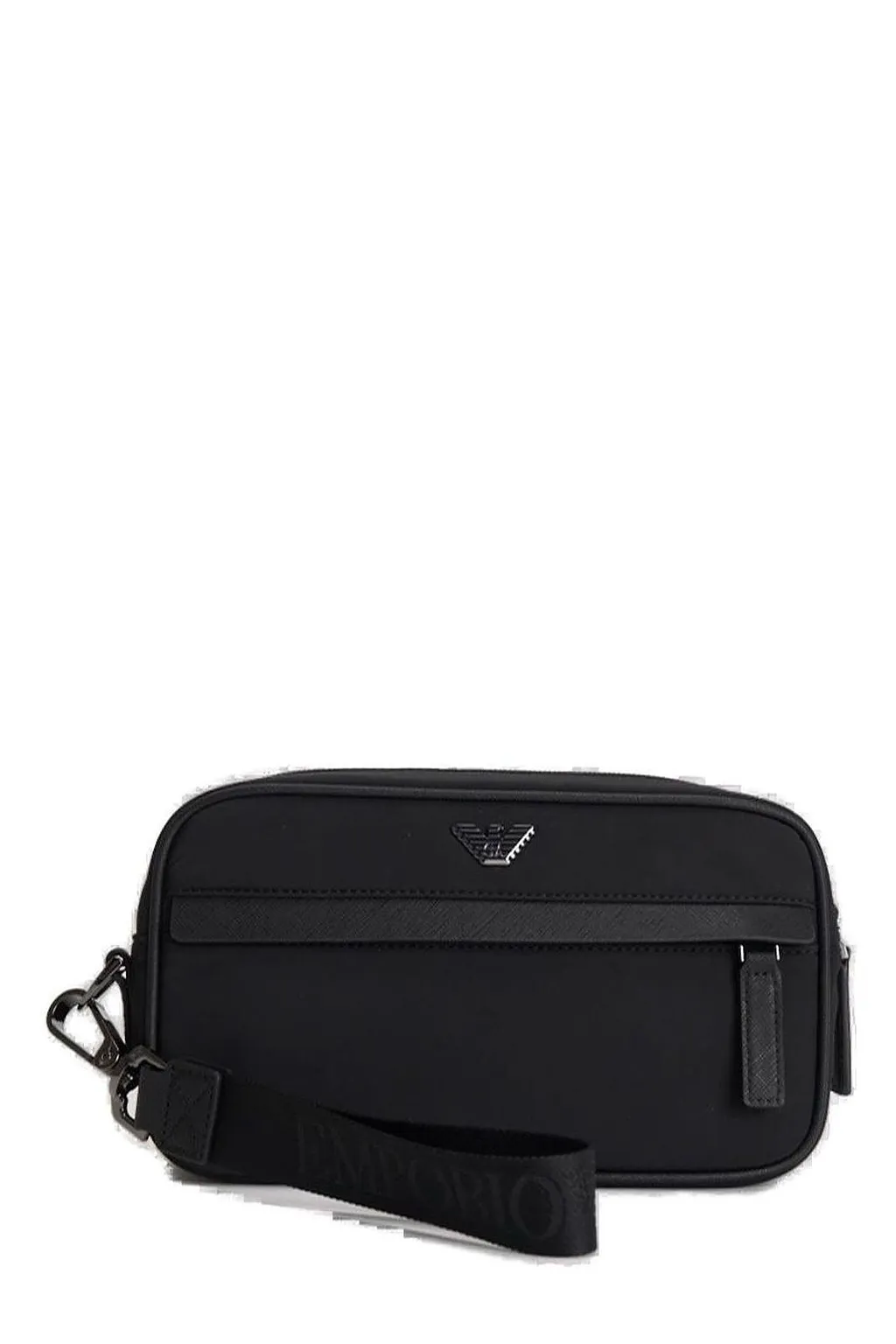 Emporio Armani Logo-Plaque Zipped Wash Bag