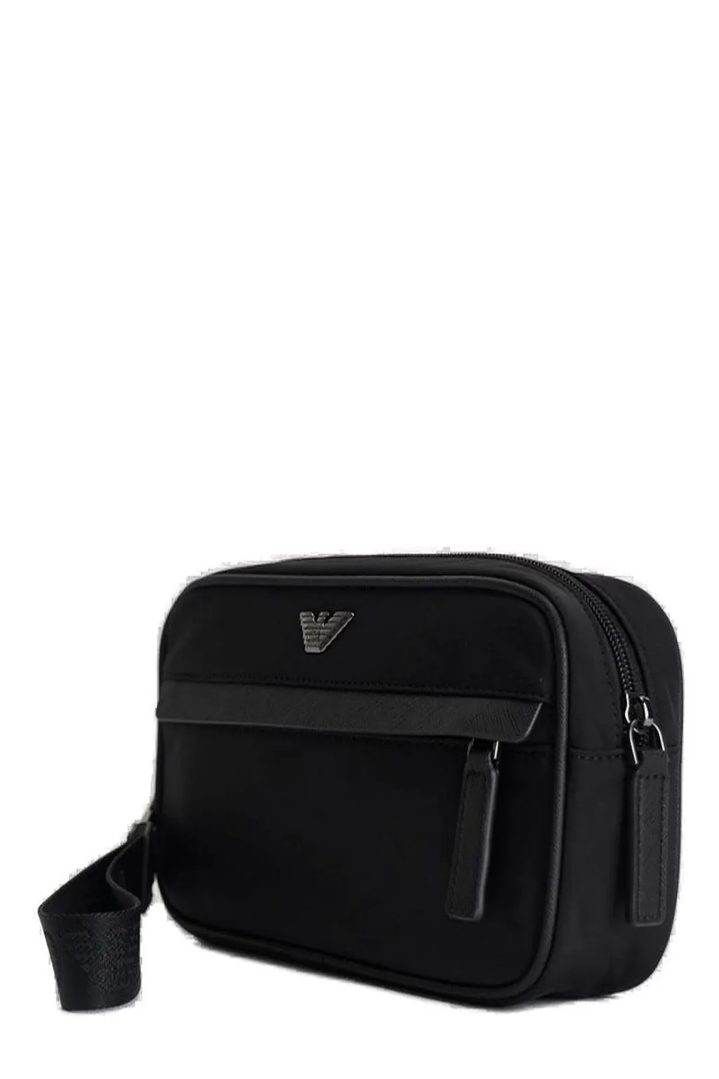 Emporio Armani Logo-Plaque Zipped Wash Bag