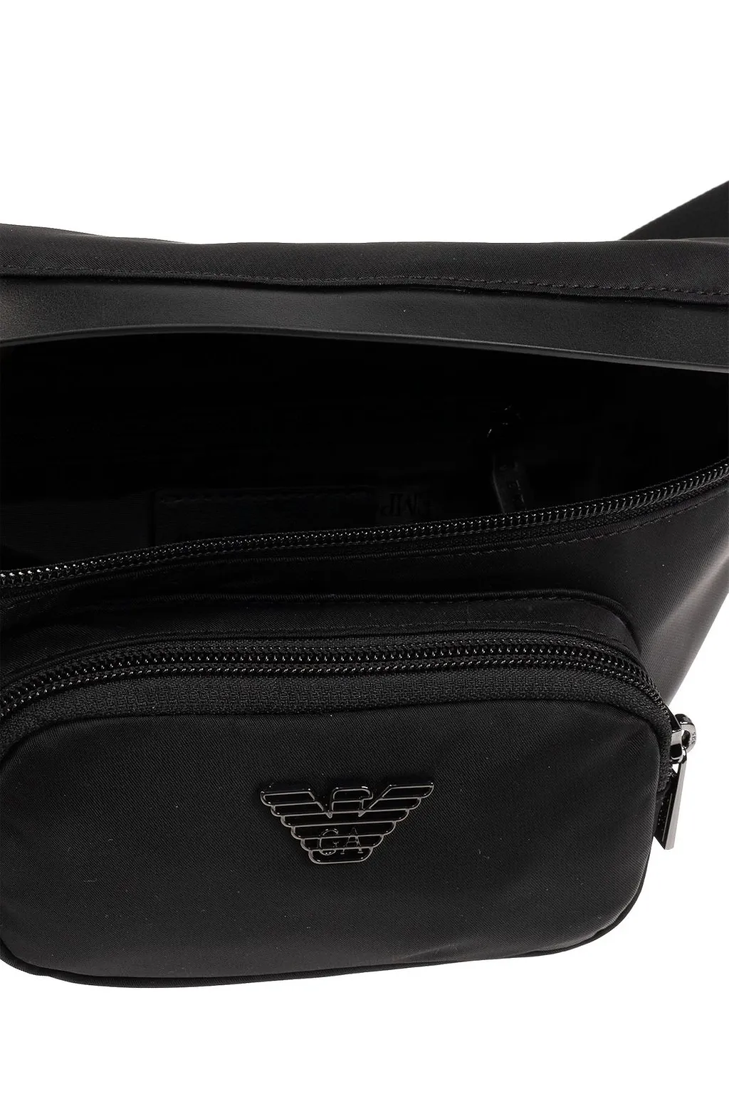 Emporio Armani Logo Plaque Zipped Belt Bag