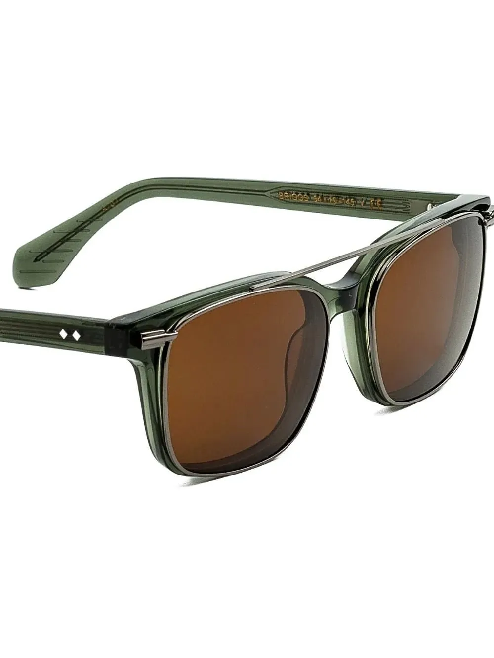Briggs Square Frame Clip On Sunglasses