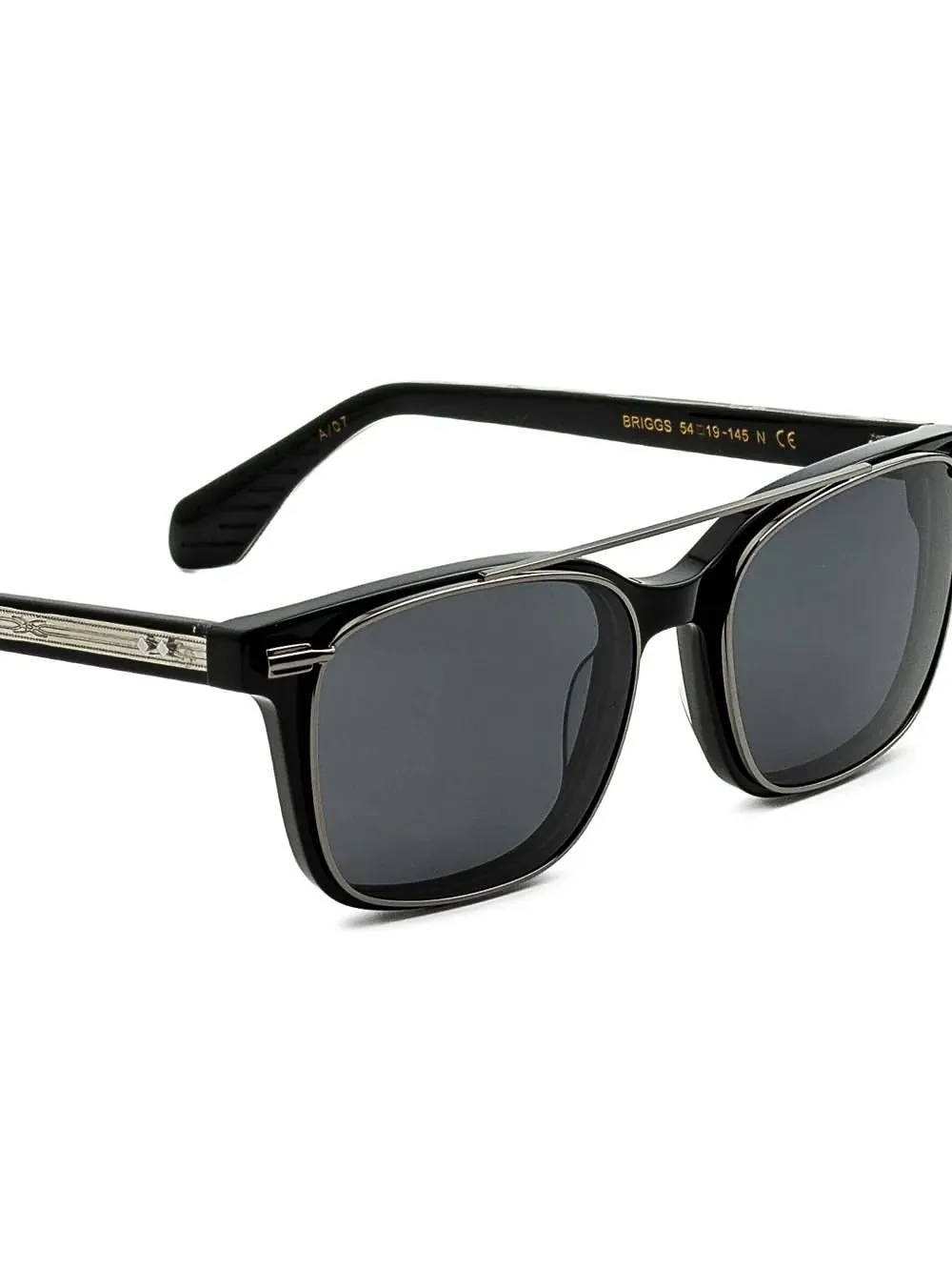 Briggs Square Frame Clip On Sunglasses