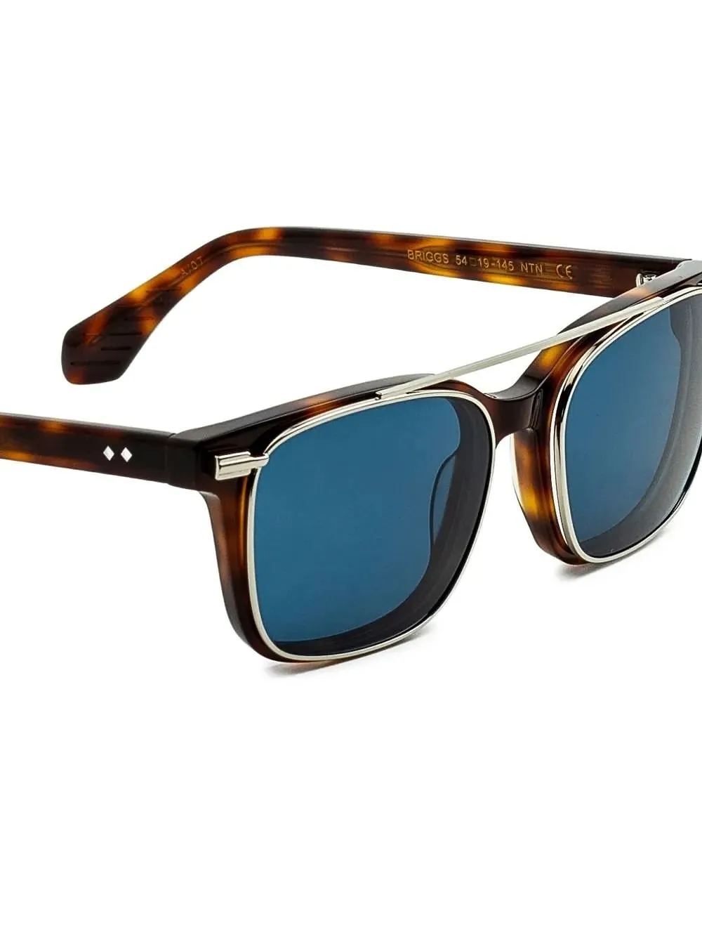 Briggs Square Frame Clip On Sunglasses