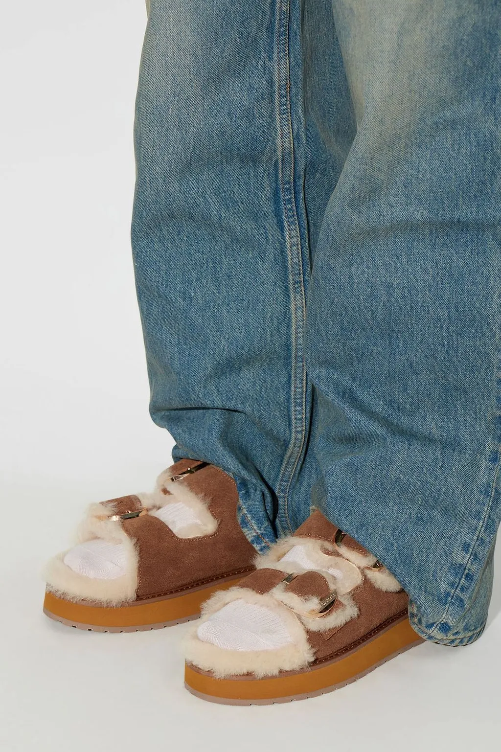 Emu Cabello Shearling Platform Slides