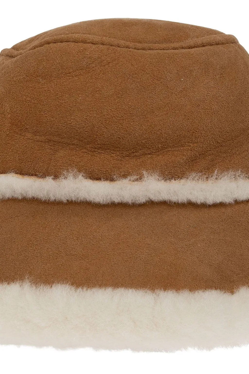 Shearling Trim Bucket Hat