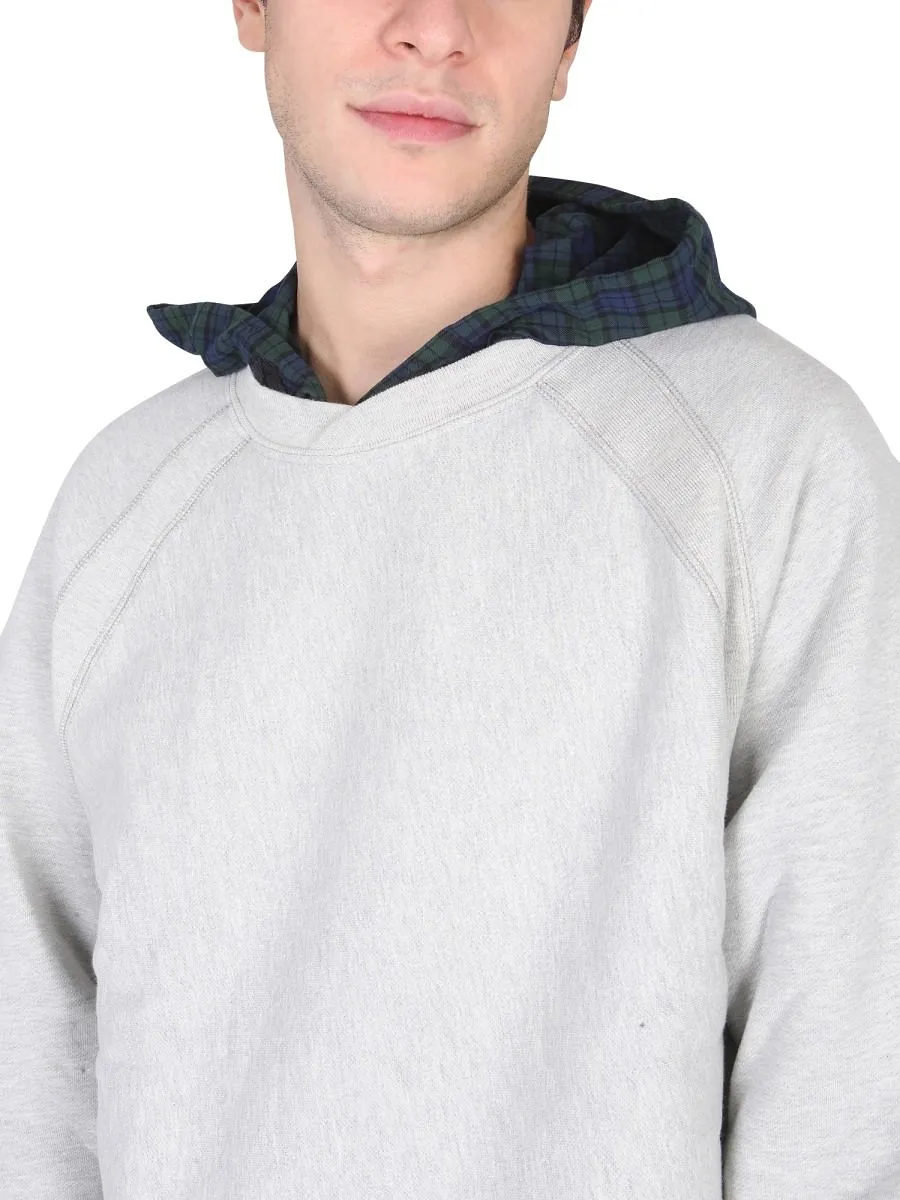 Engineered Garments Check Hooded Sweatshirt