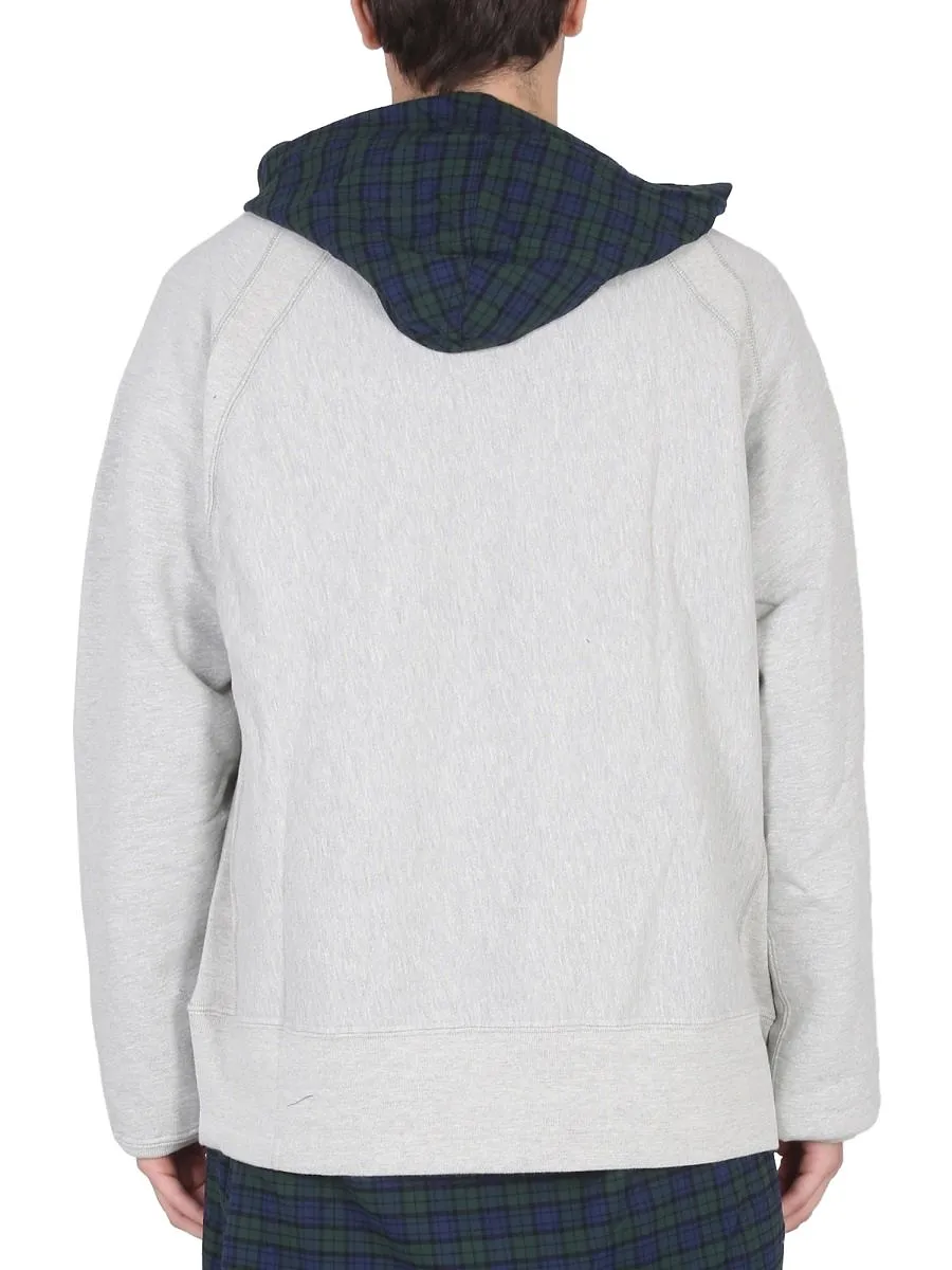 Engineered Garments Check Hooded Sweatshirt