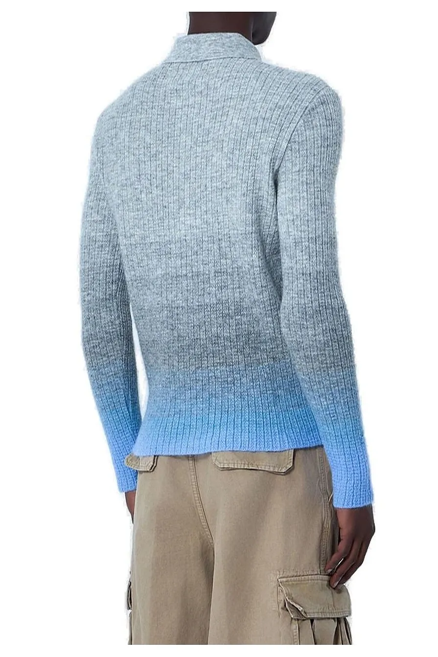 Erl Long Sleeve Ribbed Polo Shirt