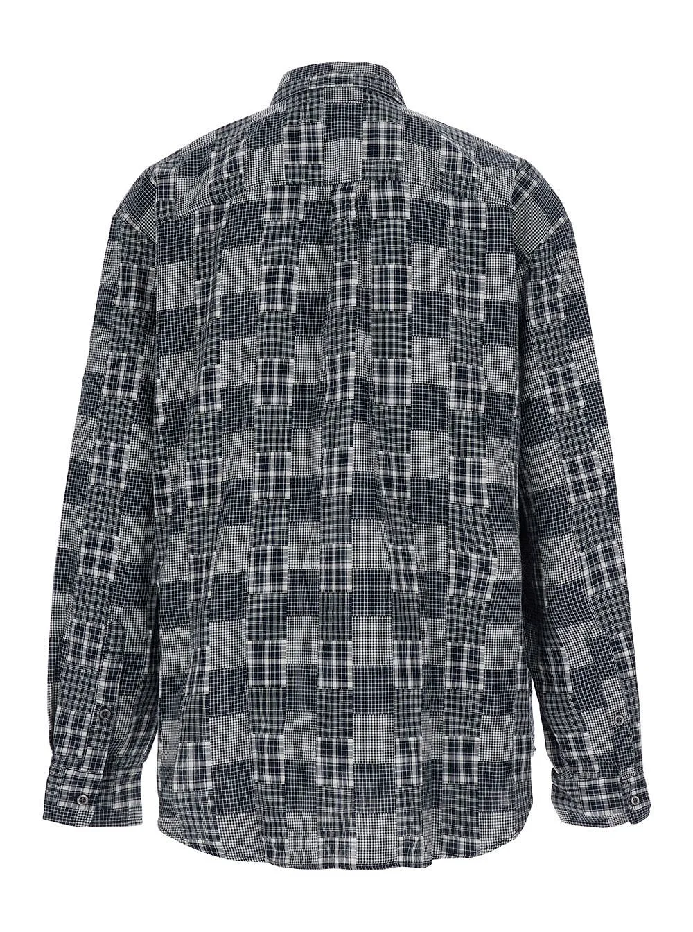 Erl Patchwork Plaid Long-Sleeve Shirt