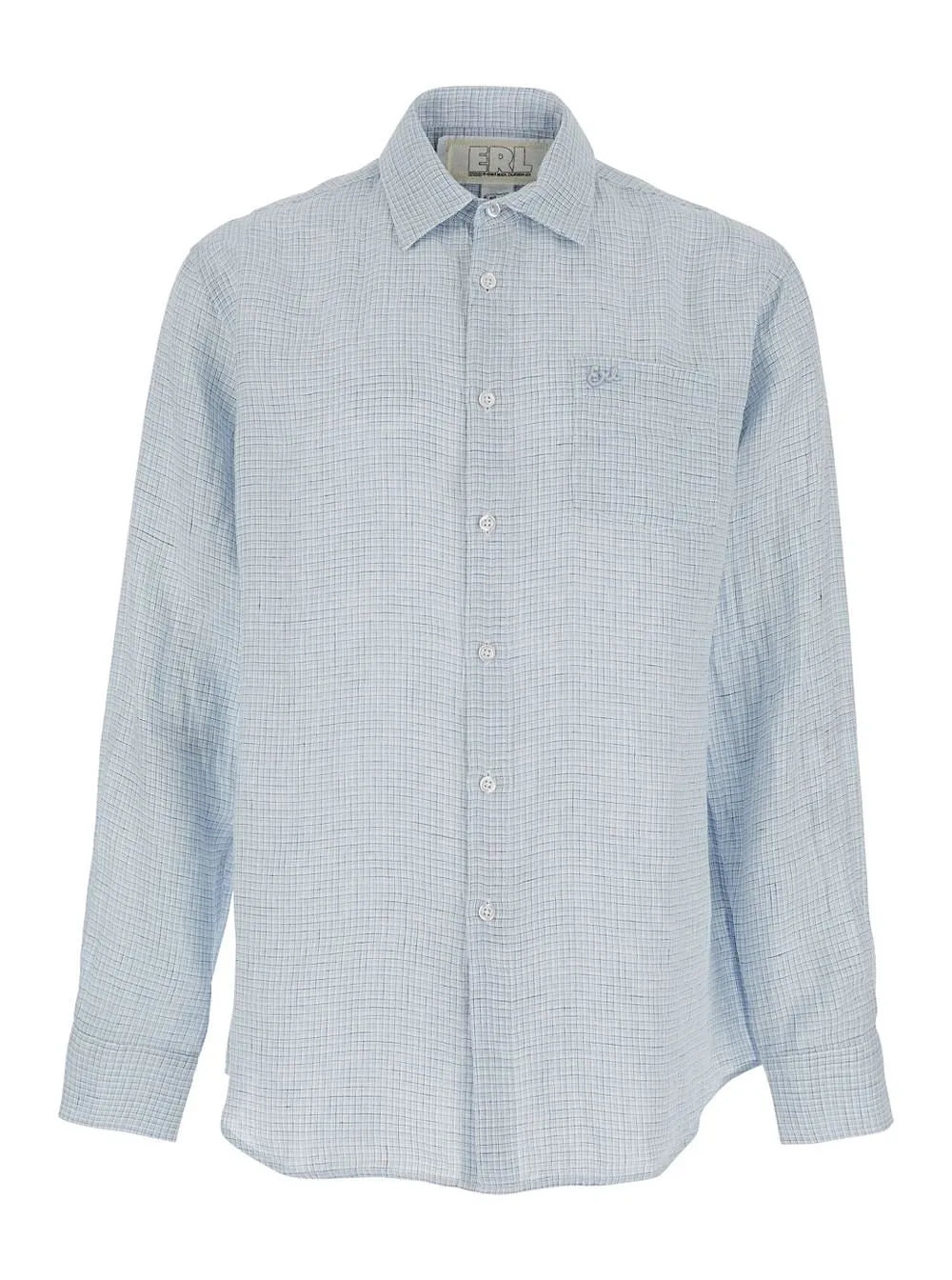 Erl Relaxed Check Linen Shirt