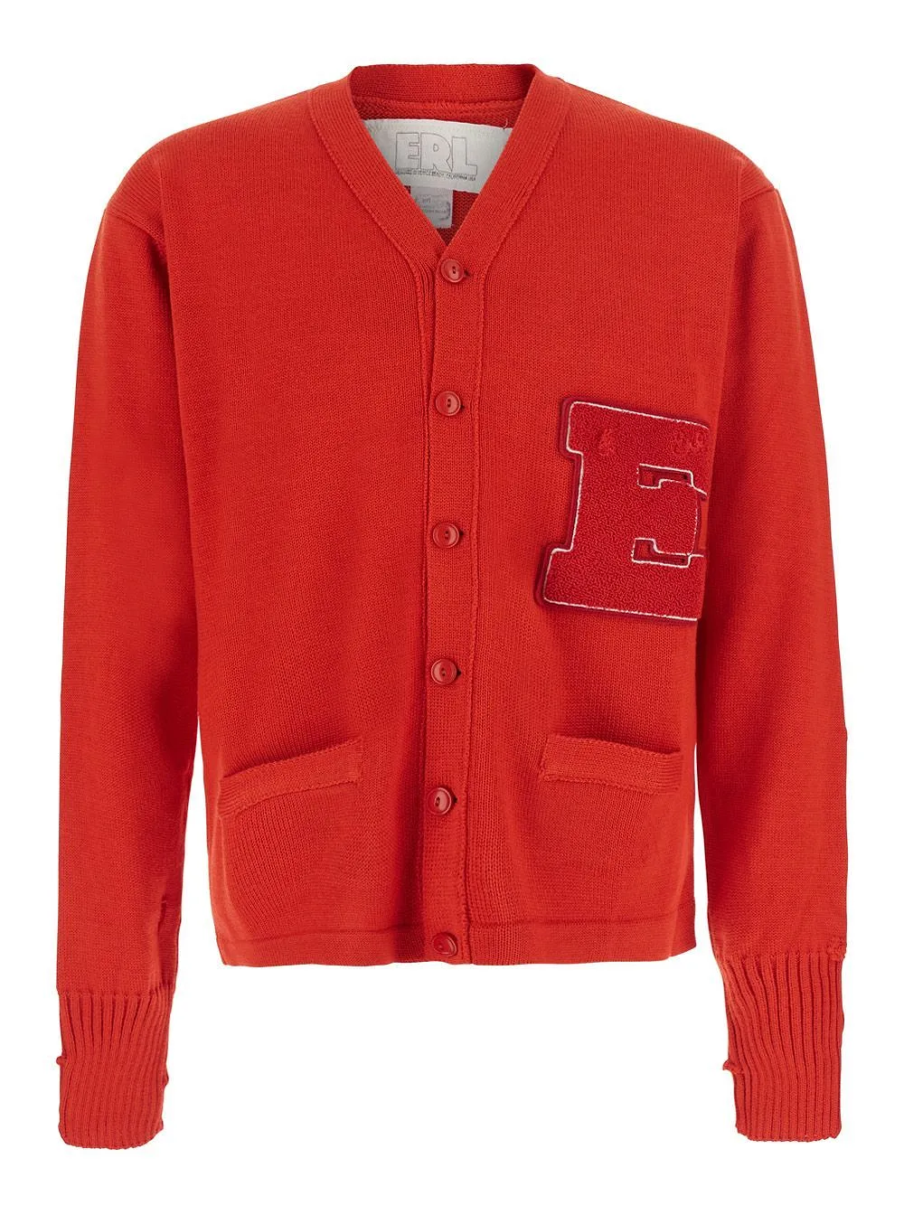 Erl Script Patch V-Neck Cardigan