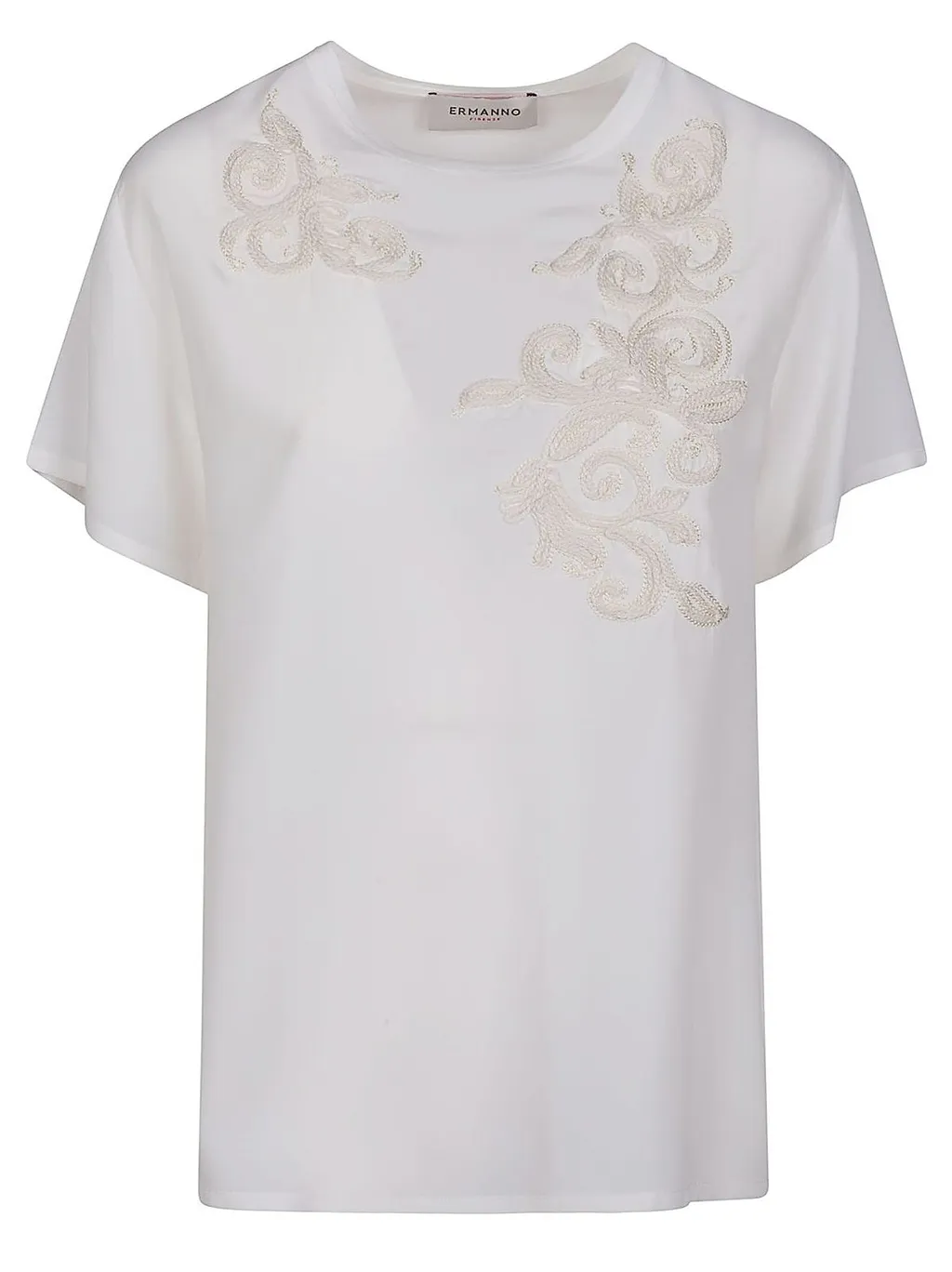 Ermanno Firenze Embroidered Short Sleeve T-Shirt