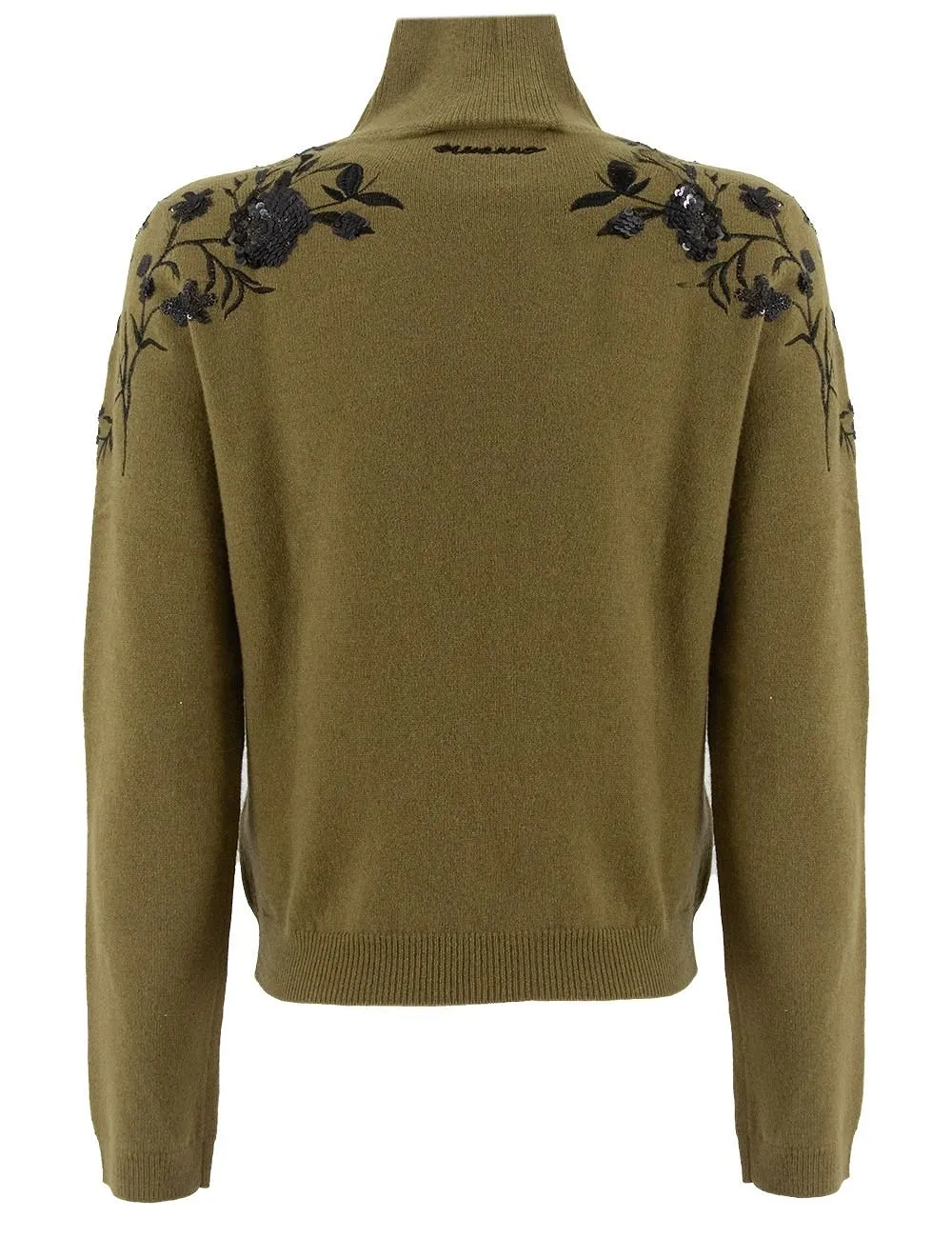 Ermanno Firenze Floral Sequined Turtleneck Jumper