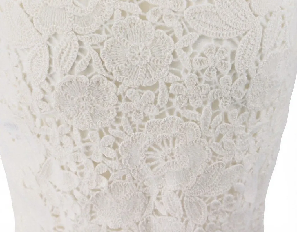 Ermanno Firenze Floral Openwork Midi Skirt