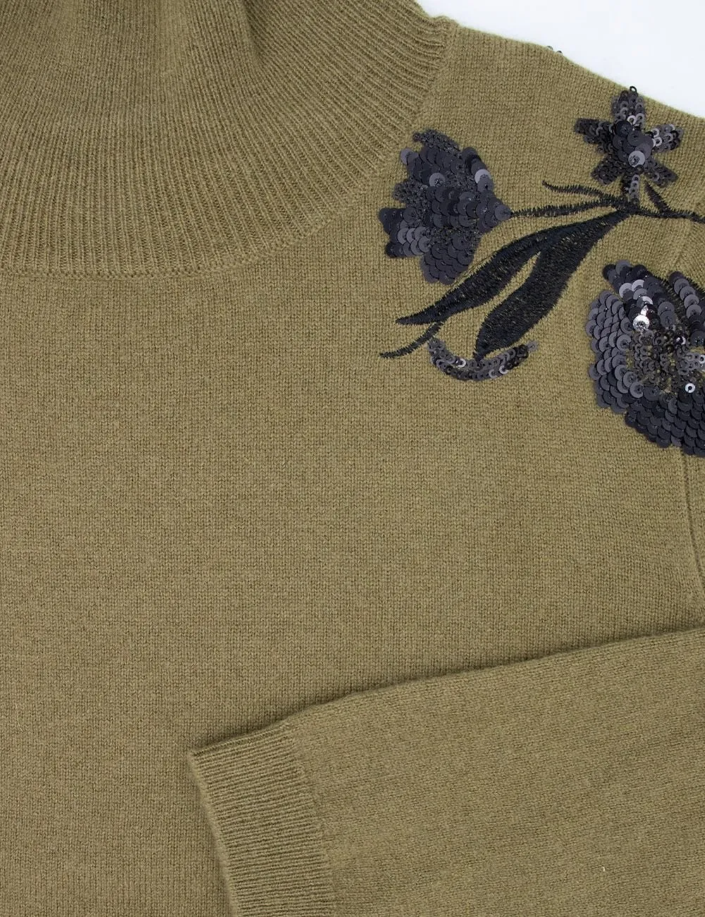 Ermanno Firenze Floral Sequined Turtleneck Jumper