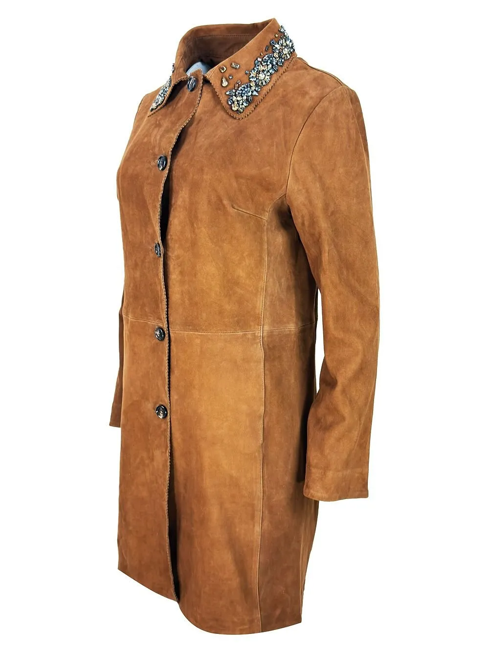 Ermanno Firenze Jewel Collar Coat