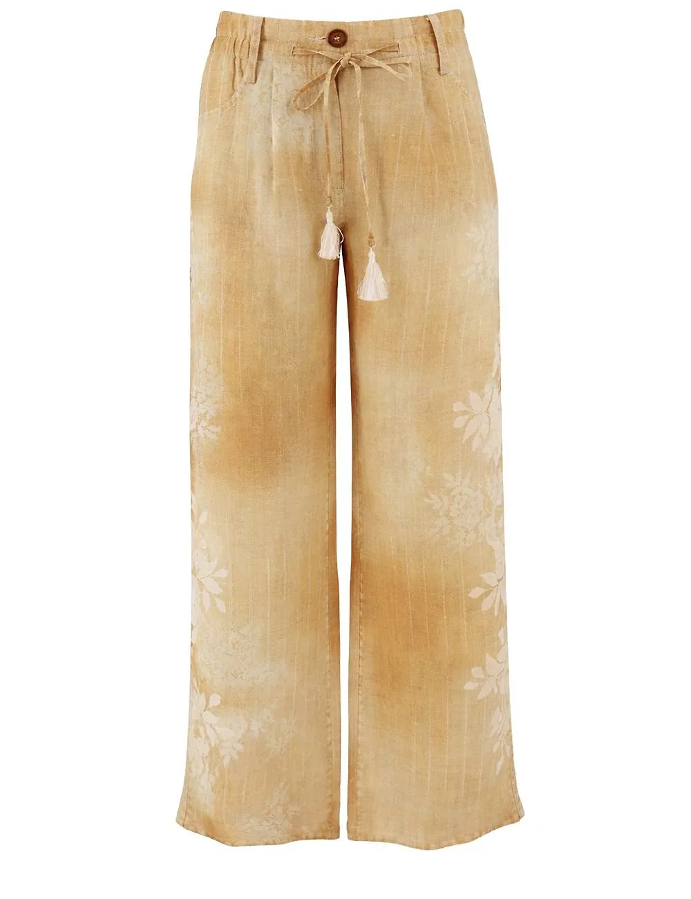 Ermanno Firenze Gradient Floral Wide-Leg Pants