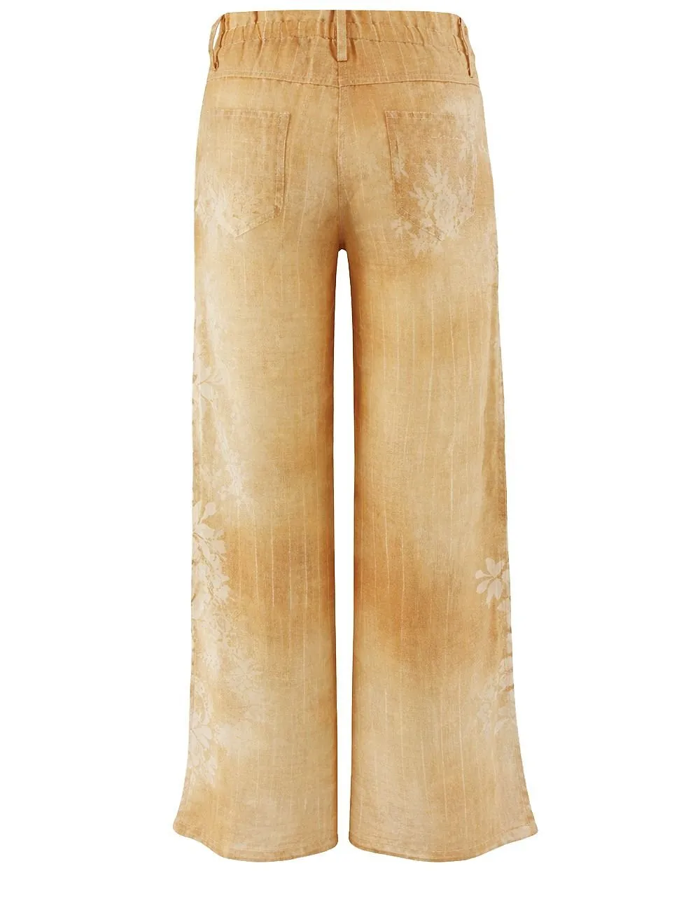 Ermanno Firenze Gradient Floral Wide-Leg Pants