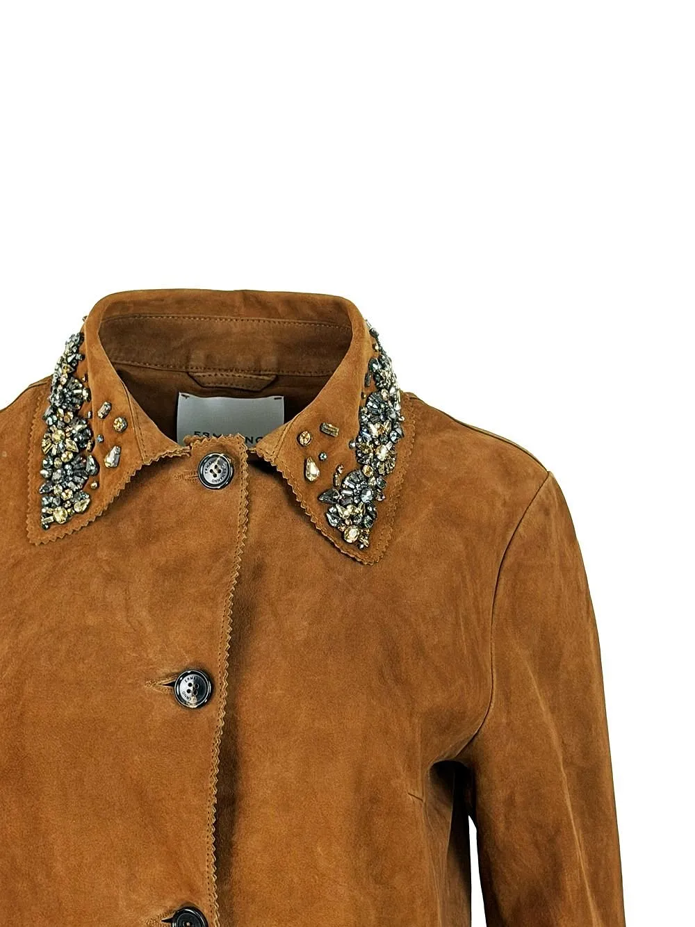Ermanno Firenze Jewel Collar Coat
