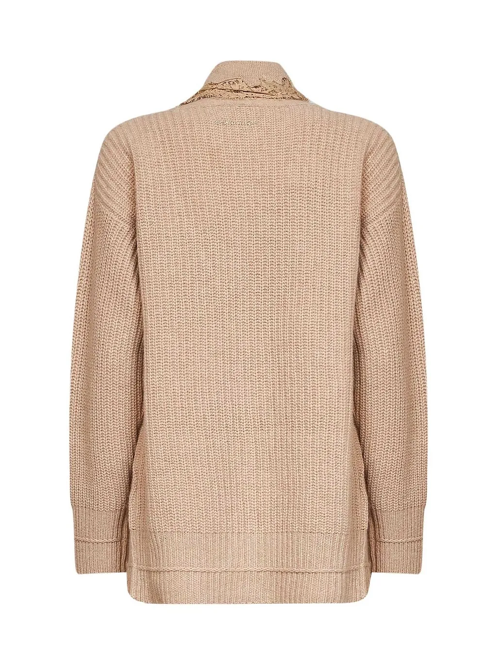 Ermanno Firenze Lace Trim Knit Cardigan