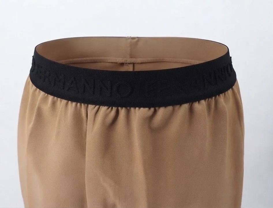 Ermanno Firenze Logo Waist Straight-Leg Pants