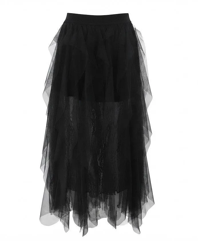 Ermanno Firenze Layered Tulle Maxi Skirt