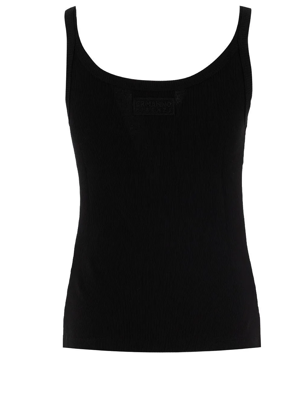 Ermanno Firenze Ribbed Floral-Trim Tank Top