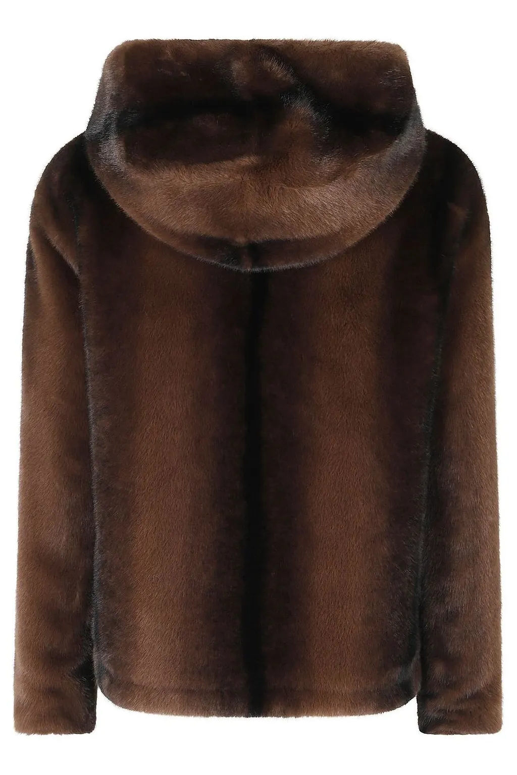Ermanno Firenze Zip-Up Faux Fur Hooded Jacket
