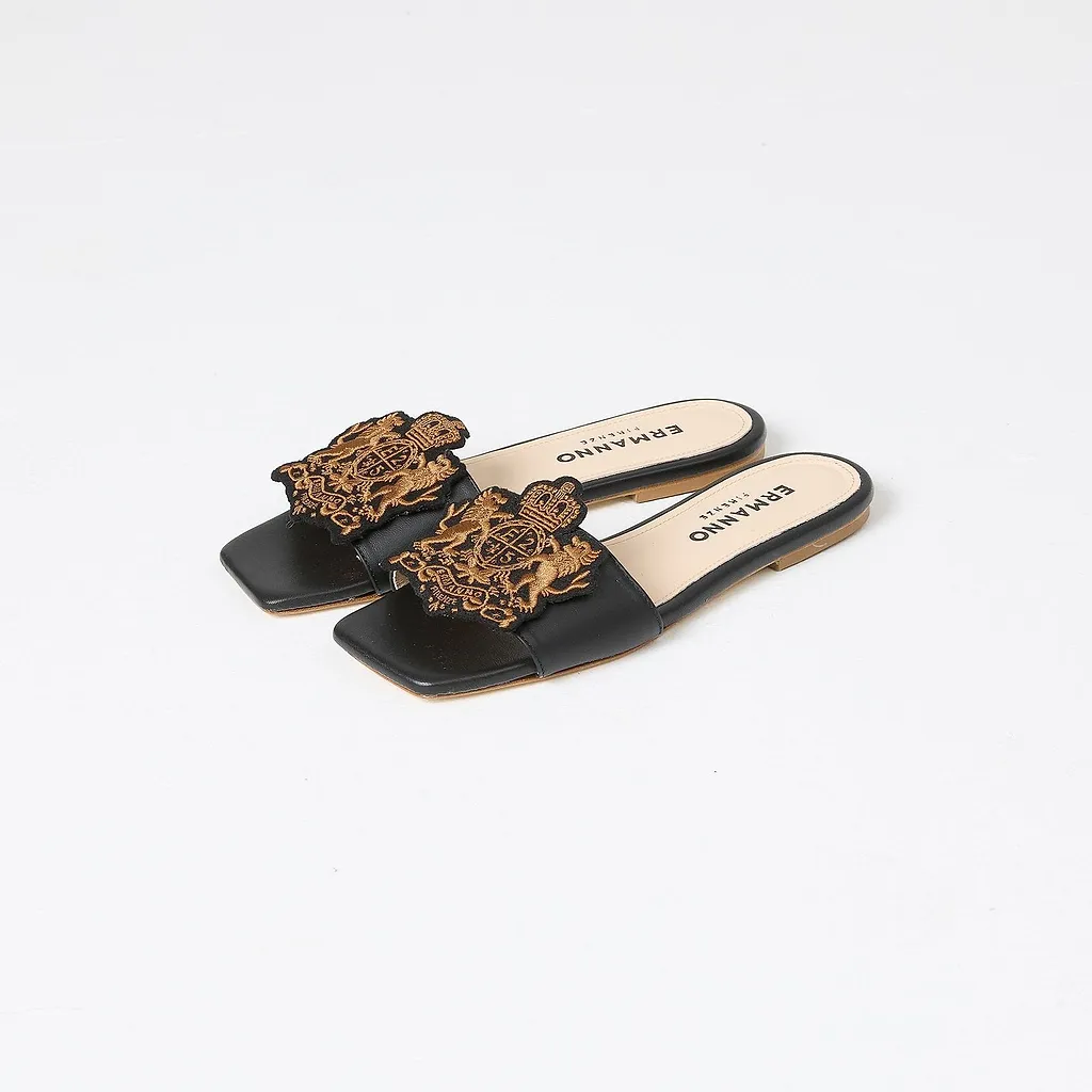 Ermanno Scervino Crest Strap Flat Mules