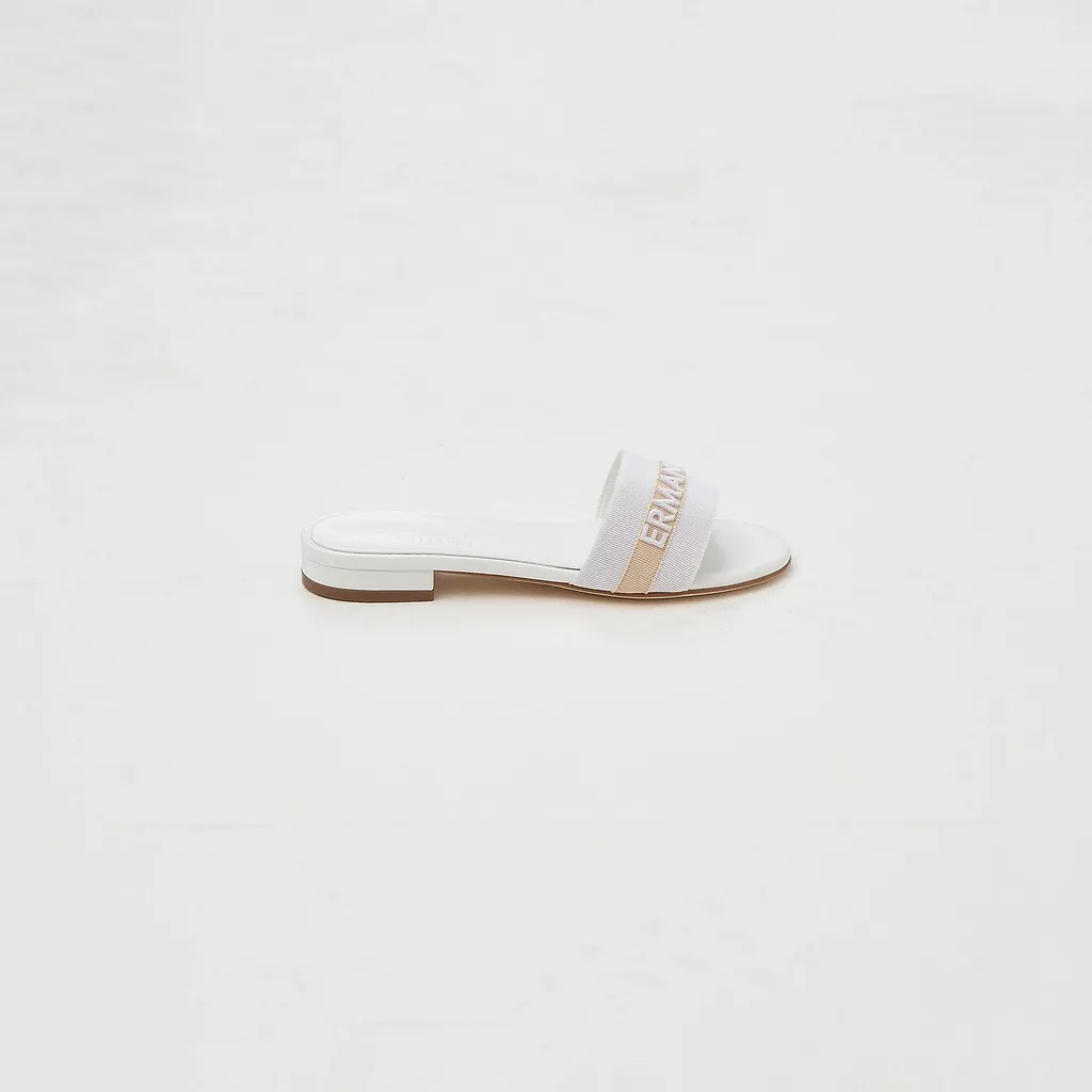 Ermanno Scervino Logo Strap Slide Sandals