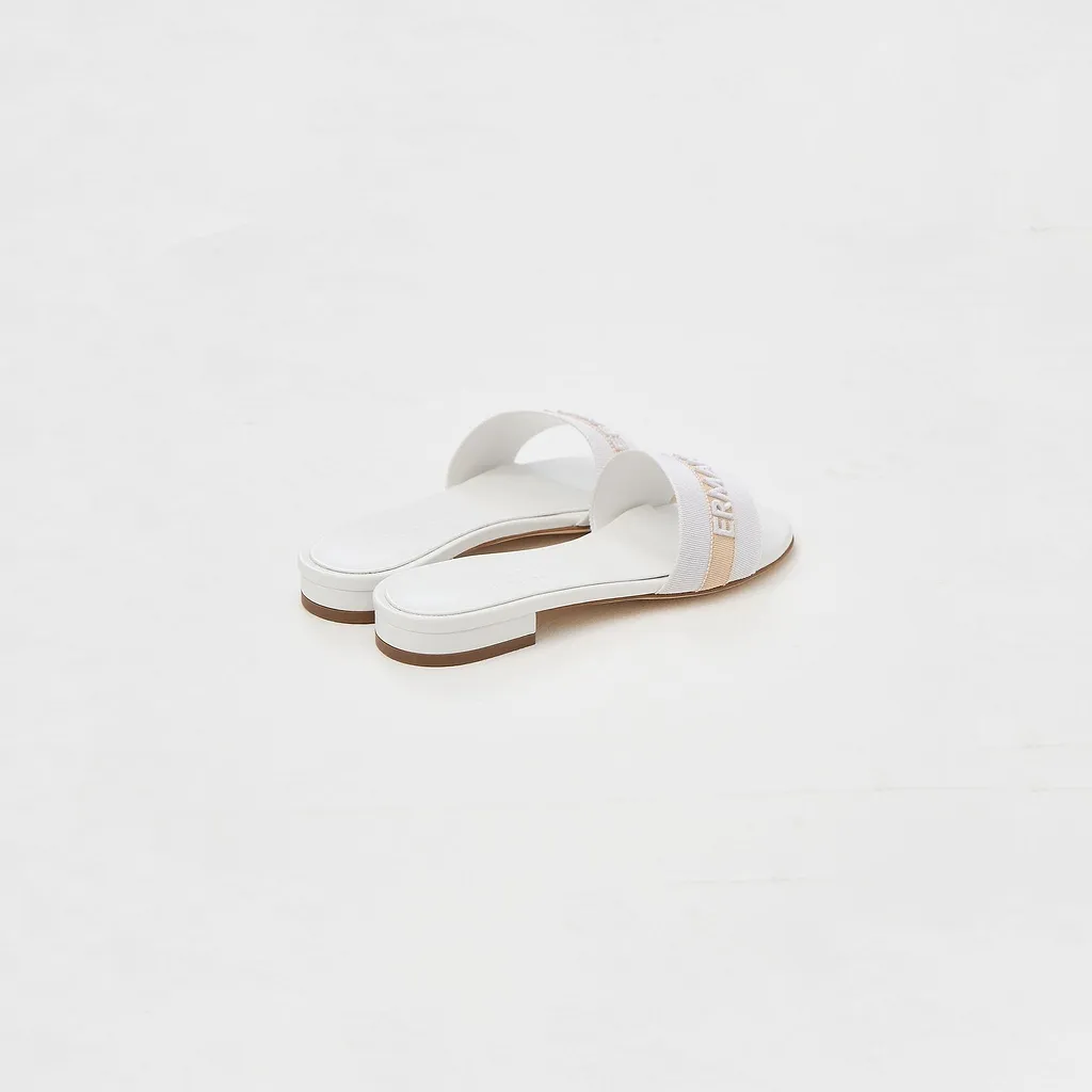 Ermanno Scervino Logo Strap Slide Sandals